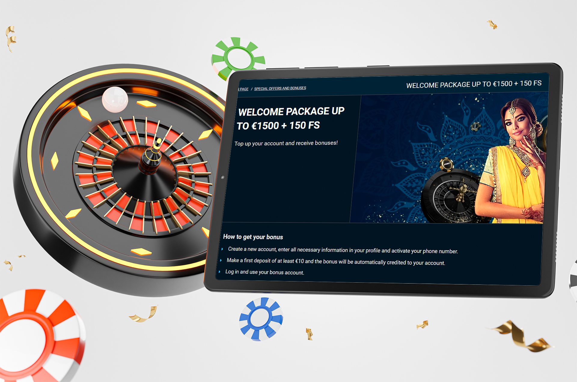 Welcome package - is the most generous bonus for the 1xbet casino's newbies.