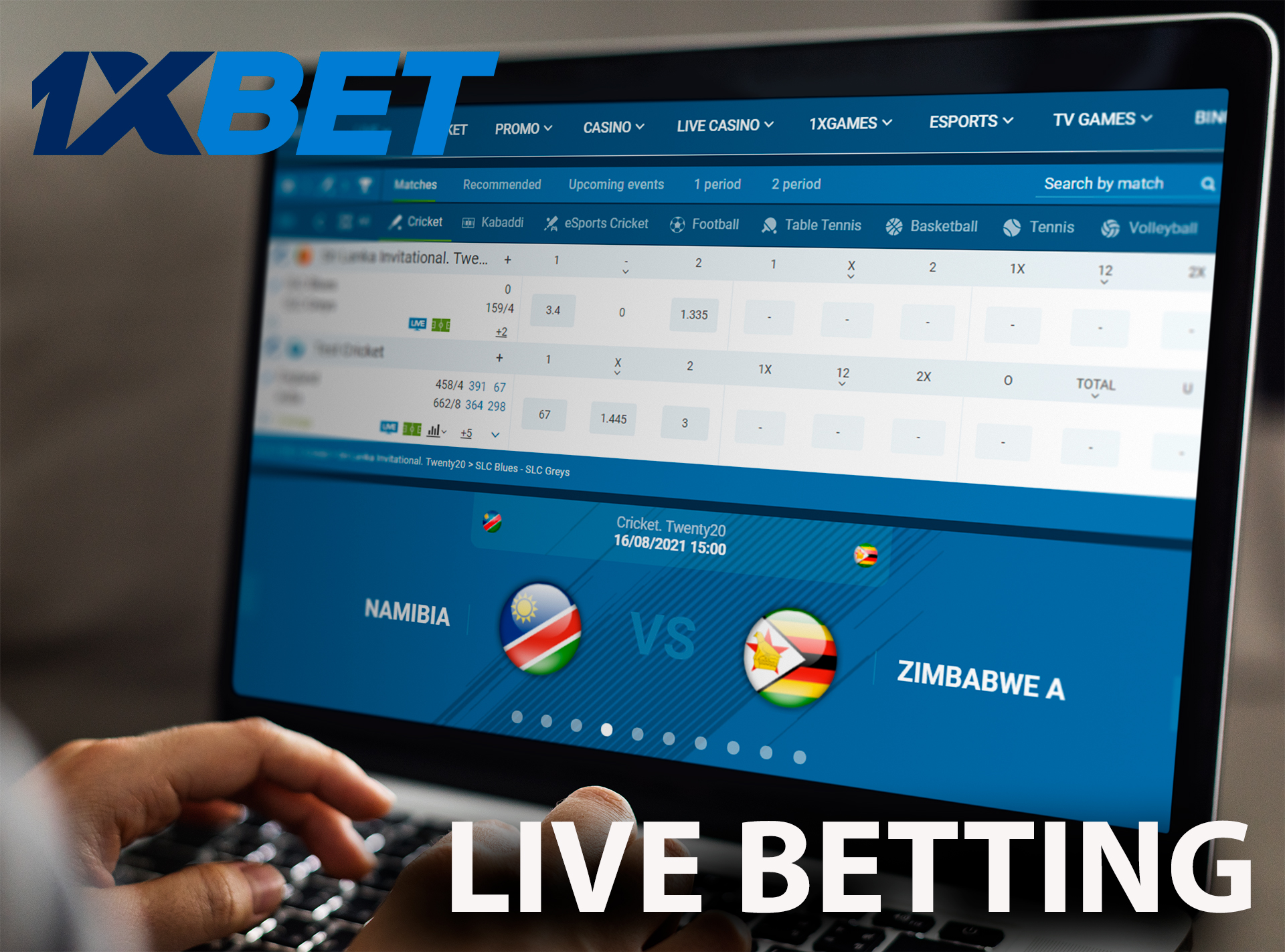 Experience new exciting feelings with live betting on cricket.