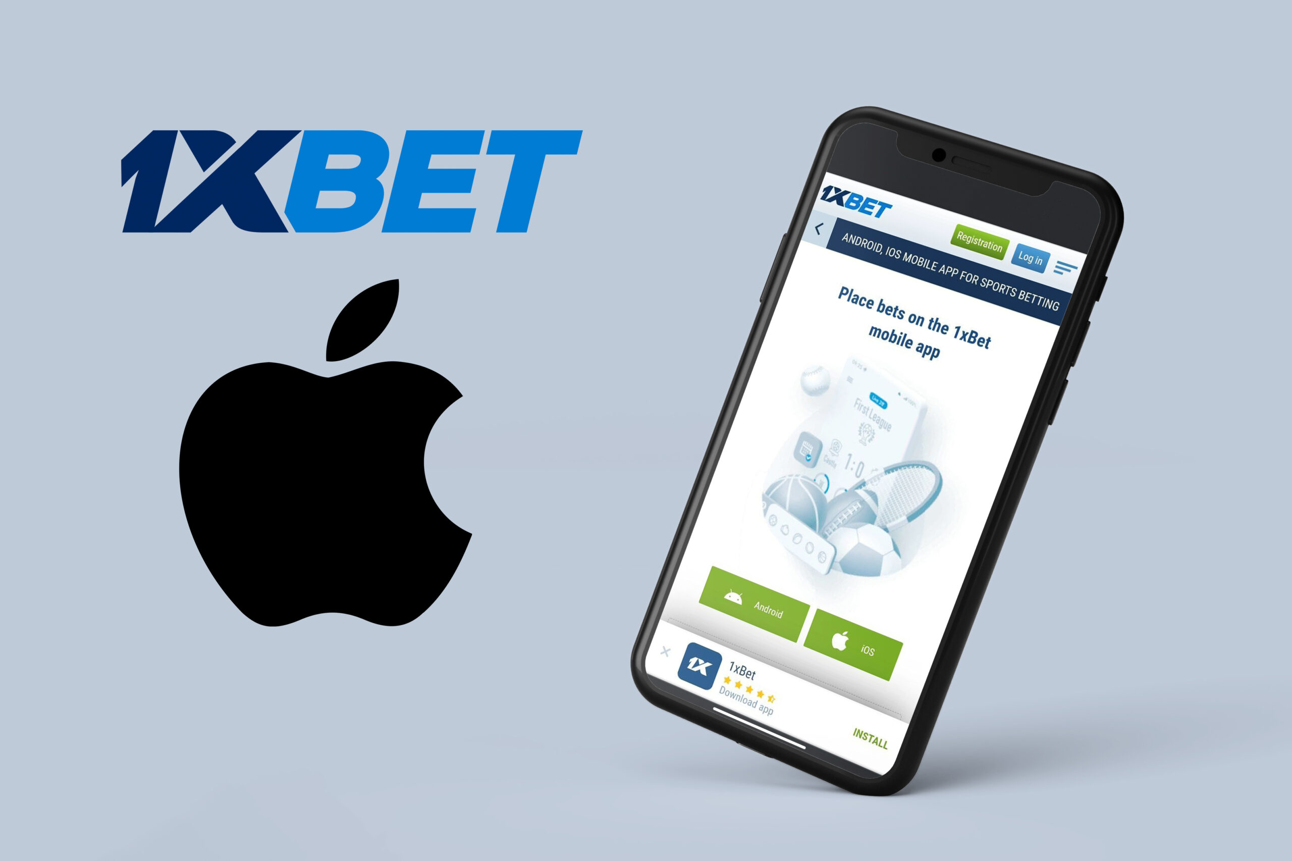 You can register in 1xbet via the app on your iOS device.