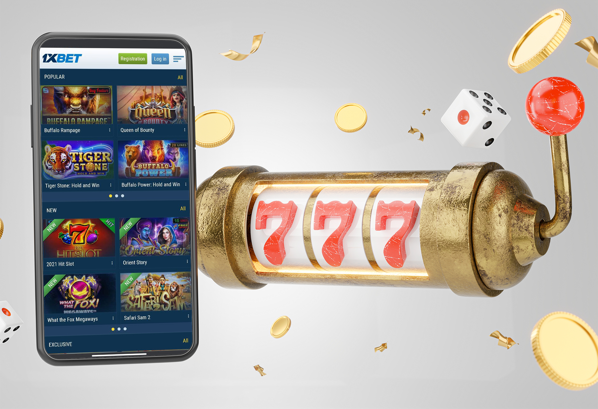 You can play all the 1xbet casino games in our app too.