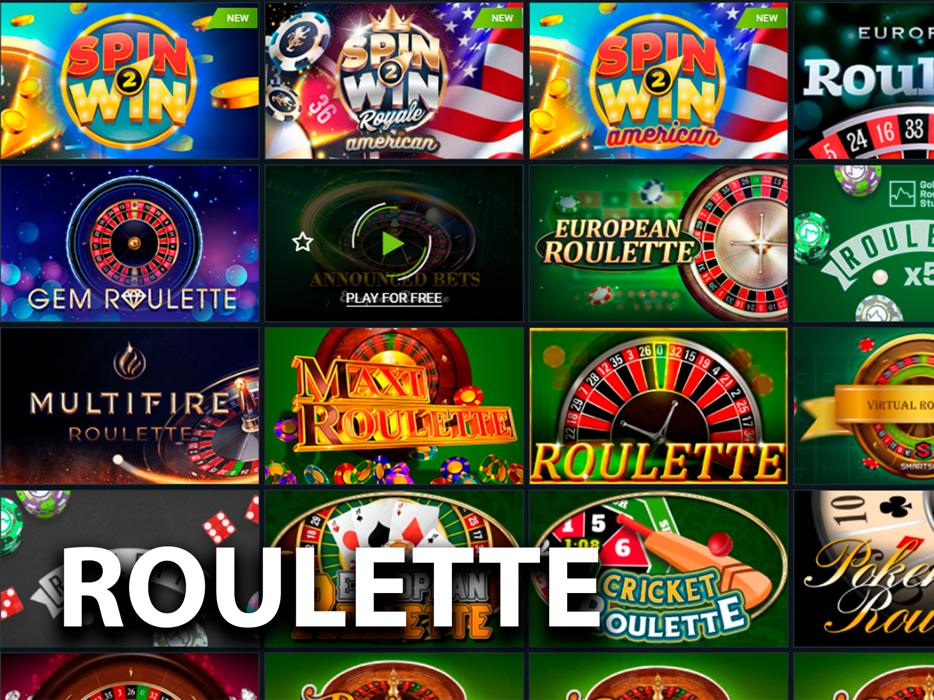 You'll find many variants of online roulette in the 1xbet casino.