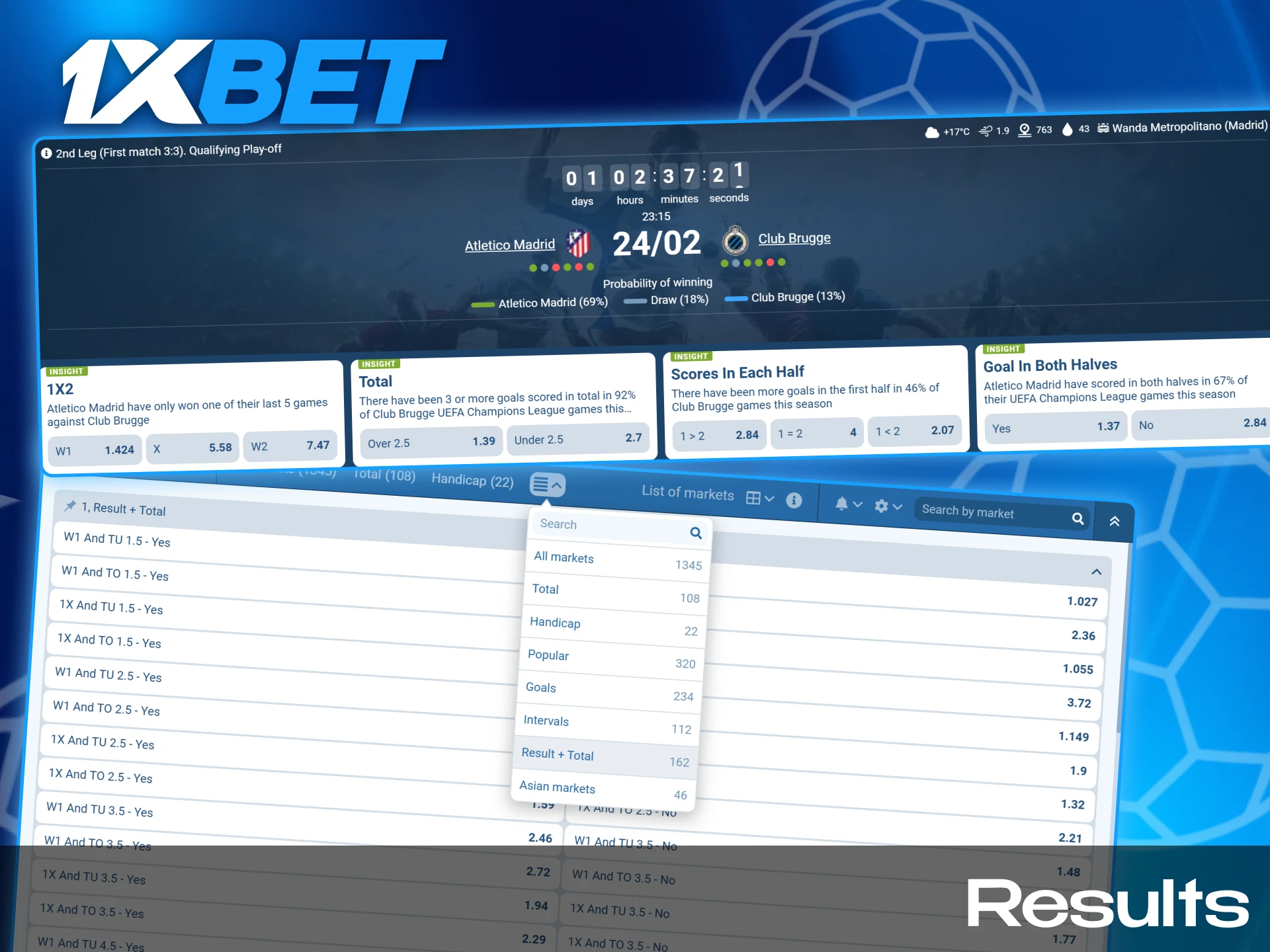 You can always see the results of the previous matches right on our website.