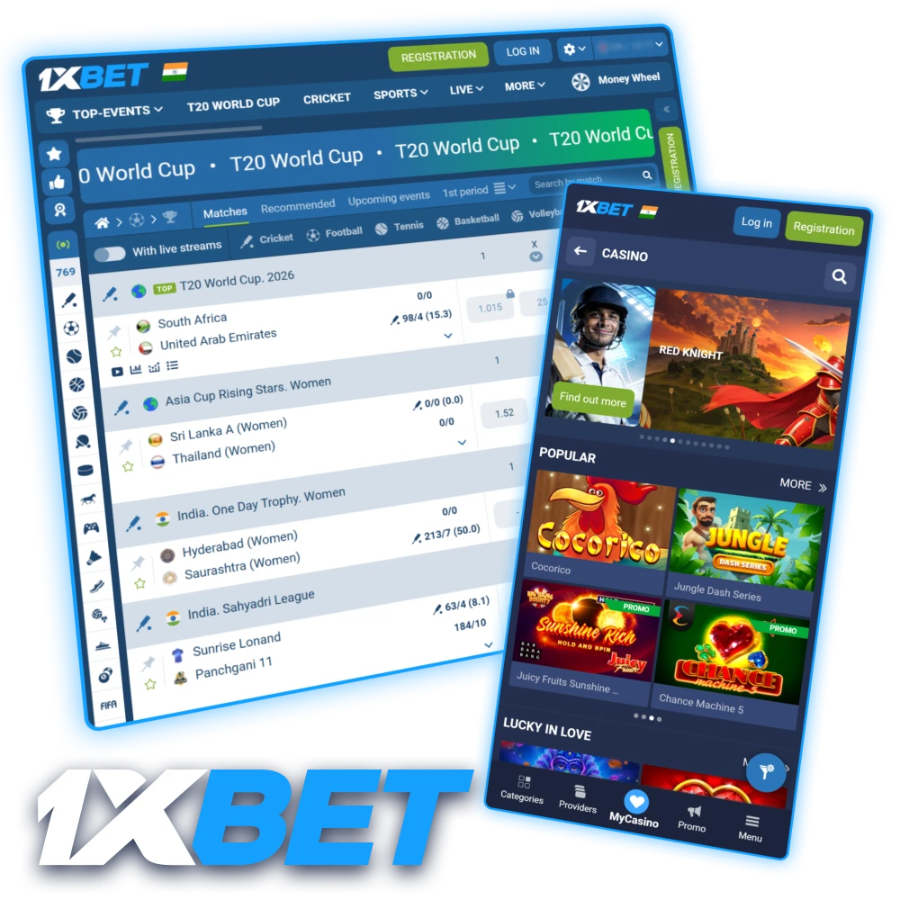 Register with 1xBet and start betting on all sports.
